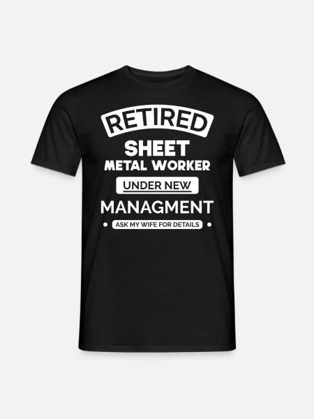 Retired metalworker locksmith - Men's T-Shirt - black
