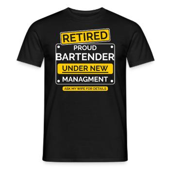 Barkeeper Ruhestand - Männer T-Shirt - Schwarz - Vorne - AI Model Male 178 light (178cm)