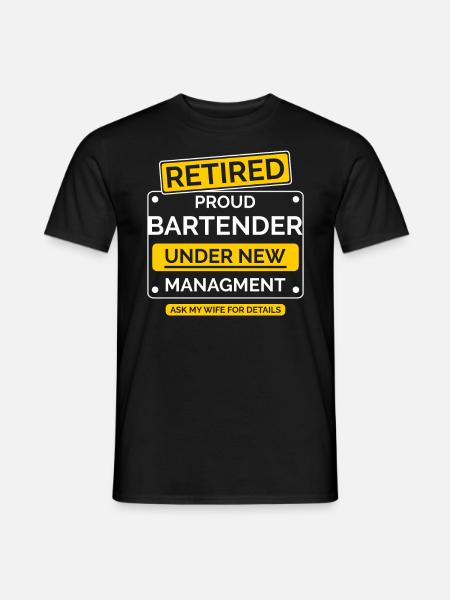 Bartender Retirement - Men's T-Shirt - black