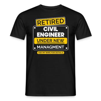 Civil Engineer Retirement - Men's T-Shirt - black - Front - AI Model Male 178 light (178cm)