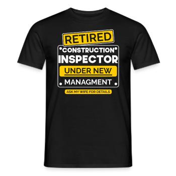 Building Inspector Retirement - Men's T-Shirt - black - Front - AI Model Male 178 light (178cm)
