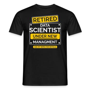 Départ à la retraite des scientifiques des données - T-shirt homme - noir - Devant - AI Model Male 178 light (178cm)