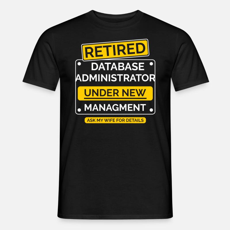 Daten Administrator Ruhestand - Männer T-Shirt - Schwarz