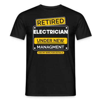 Elektriker Ruhestand - Männer T-Shirt - Schwarz - Vorne - AI Model Male 178 light (178cm)