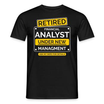 Financial Analyst Retirement Pension - Men's T-Shirt - black - Front - AI Model Male 178 light (178cm)