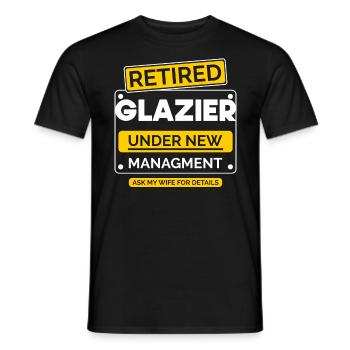 Retraite des retraités vitriers - T-shirt homme - noir - Devant - AI Model Male 178 light (178cm)
