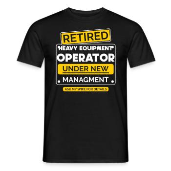 Départ à la retraite des opérateurs de machines - T-shirt homme - noir - Devant - AI Model Male 178 light (178cm)