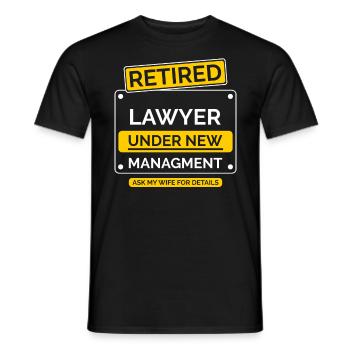 Anwalt Jurist Ruhestand - Männer T-Shirt - Schwarz - Vorne - AI Model Male 178 light (178cm)