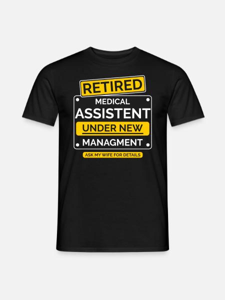 Medizinischer Assistent Ruhestand - Männer T-Shirt - Schwarz
