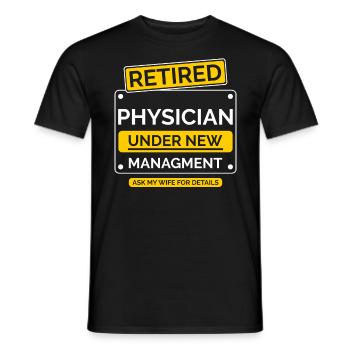 Pensionierter Arzt Retriement - Männer T-Shirt - Schwarz - Vorne - AI Model Male 178 light (178cm)