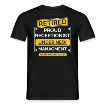 Receptionist Retirement - Men's T-Shirt - black - Front - AI Model Male 178 light (178cm)