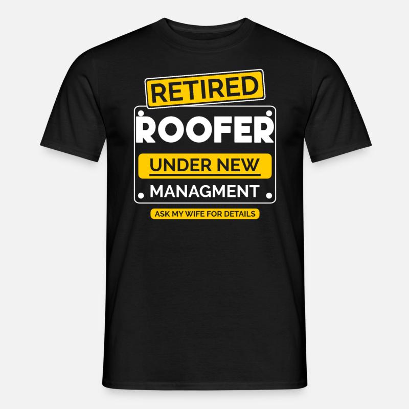 Dachdecker Ruhestand - Männer T-Shirt - Schwarz