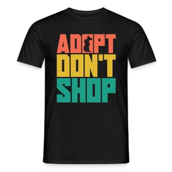 Animal Rescue Adoptez Retro Adoption Animal Rescuer - T-shirt homme - noir - Devant - AI Model Male 178 light (178cm)