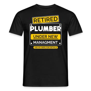 Pensionierter Klempner Rente - Männer T-Shirt - Schwarz - Vorne - AI Model Male 178 light (178cm)