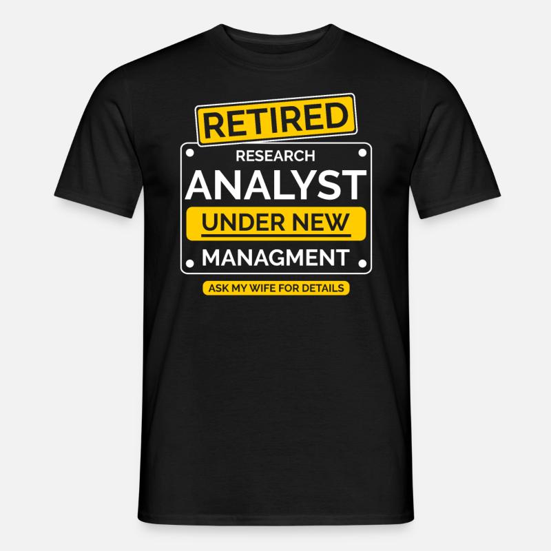 Forschungsanalyst Ruhestand - Männer T-Shirt - Schwarz