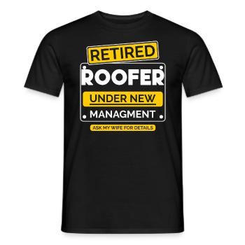 Roofer Retirement - Men's T-Shirt - black - Front - AI Model Male 178 light (178cm)