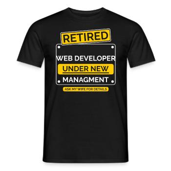 Webentwickler Ruhestand Rente - Männer T-Shirt - Schwarz - Vorne - AI Model Male 178 light (178cm)