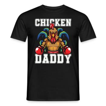 Cock Chicken Daddy Farm Animal Cock Lover - Men's T-Shirt - black - Front - AI Model Male 178 light (178cm)