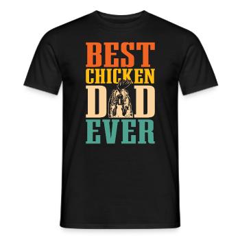Cock Best Chicken Dad Retro Cocks Cock Lover - Männer T-Shirt - Schwarz - Vorne - AI Model Male 178 light (178cm)