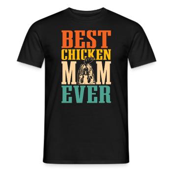 Cock Best Chicken Mom Retro Lovers Cock Lover - Men's T-Shirt - black - Front - AI Model Male 178 light (178cm)