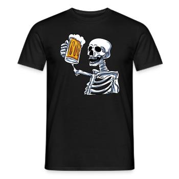 Bier Skelett - Männer T-Shirt - Schwarz - Vorne - AI Model Male 178 light (178cm)