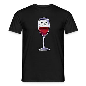 Verre de vin rouge Vin - T-shirt homme - noir - Devant - AI Model Male 178 light (178cm)