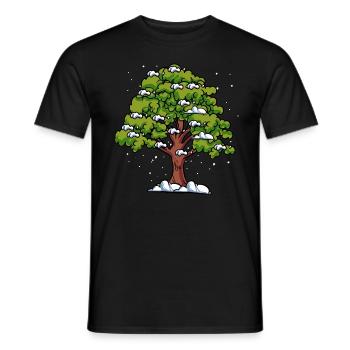 Forêt de chênes - T-shirt homme - noir - Devant - AI Model Male 178 light (178cm)