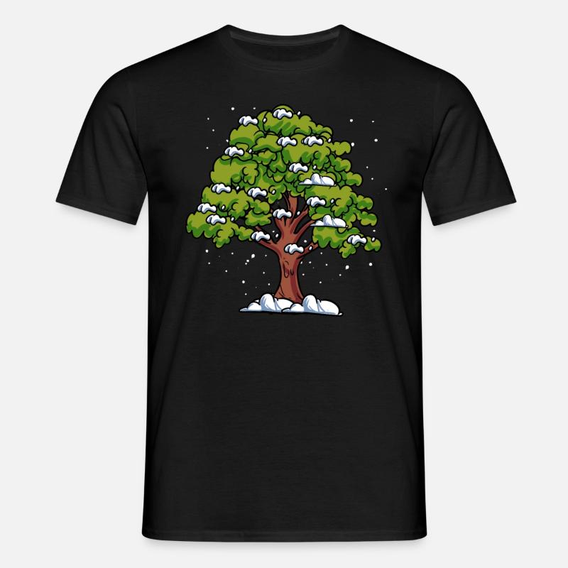 Eichenbaum Baum Wald - Männer T-Shirt - Schwarz