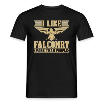 Falconry I Like Falconry Falcon Whisperer Falconer - Men's T-Shirt - black - Front - AI Model Male 178 light (178cm)