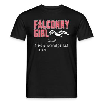 Falconry Girl Like A Normal Birds Of Prey Falconer - Männer T-Shirt - Schwarz - Vorne - AI Model Male 178 light (178cm)