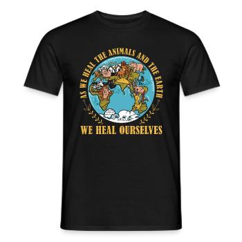 Animal Welfare As We Heal Adoption Animal Worker - Männer T-Shirt - Schwarz - Vorne - AI Model Male 178 light (178cm)