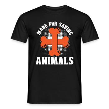 Animal Welfare Made For Saving Adopt Animal Worker - Männer T-Shirt - Schwarz - Vorne - AI Model Male 178 light (178cm)