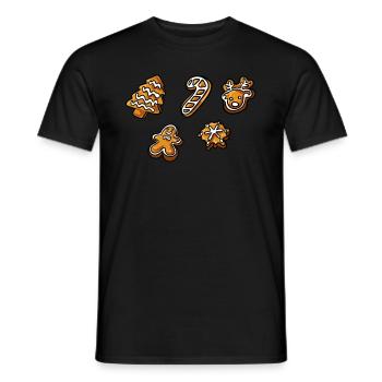 Weihnachtsplätzchen Lebkuchen - Männer T-Shirt - Schwarz - Vorne - AI Model Male 178 light (178cm)