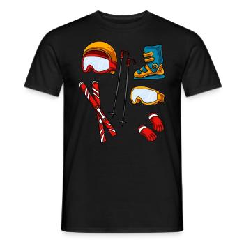 Ski Accessories - Men's T-Shirt - black - Front - AI Model Male 178 light (178cm)