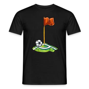 Football corner flag - Men's T-Shirt - black - Front - AI Model Male 178 light (178cm)