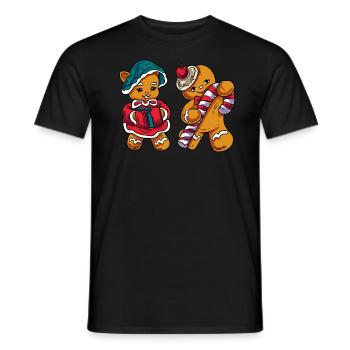 Weihnachten Lebkuchen - Männer T-Shirt - Schwarz - Vorne - AI Model Male 178 light (178cm)