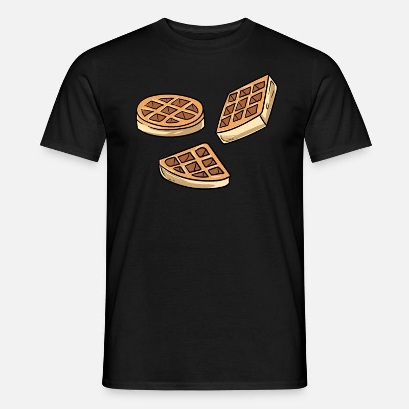 Waffel Süßigkeiten - Männer T-Shirt - Schwarz