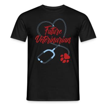 Veterinary Future Veterinarian Doctor Veterinarian - Männer T-Shirt - Schwarz - Vorne - AI Model Male 178 light (178cm)