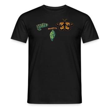 Evolution butterfly - Men's T-Shirt - black - Front - AI Model Male 178 light (178cm)
