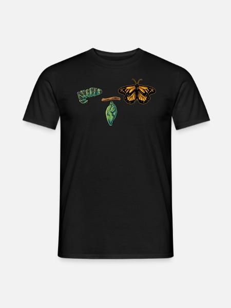 Évolution papillon - T-shirt homme - noir