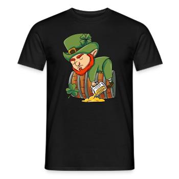 Irischer Kobold - Männer T-Shirt - Schwarz - Vorne - AI Model Male 178 light (178cm)