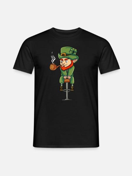 Irischer Kobold Ireland - Männer T-Shirt - Schwarz