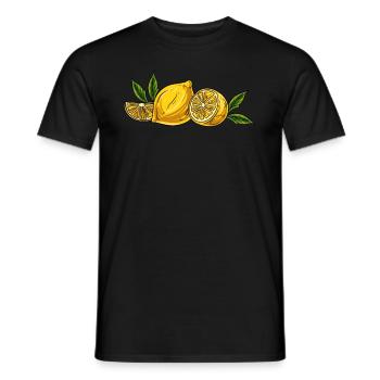 Fruits citronnés - T-shirt homme - noir - Devant - AI Model Male 178 light (178cm)