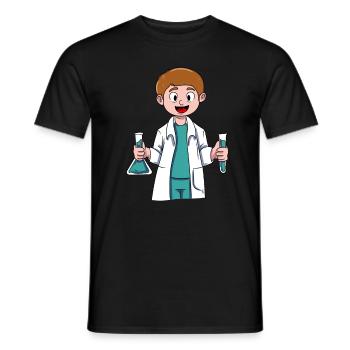Kleiner Forscher - Männer T-Shirt - Schwarz - Vorne - AI Model Male 178 light (178cm)