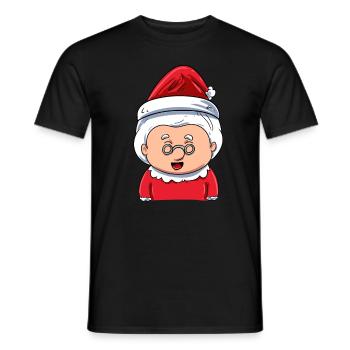 Mrs. Santa Claus - Men's T-Shirt - black - Front - AI Model Male 178 light (178cm)