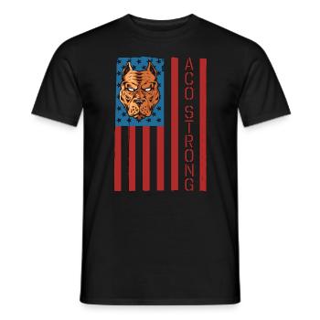 Animal Officer ACO Strong Police Animal Officer - T-shirt homme - noir - Devant - AI Model Male 178 light (178cm)