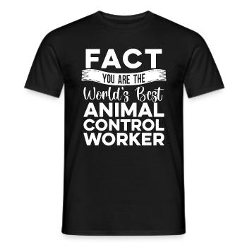 Animal Officer Fact You Are The Animal Cop Officer - Men's T-Shirt - black - Front - AI Model Male 178 light (178cm)