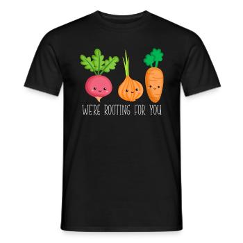Vegan Chef We're Rooting For Vegetable Vegan Chefs - Men's T-Shirt - black - Front - AI Model Male 178 light (178cm)