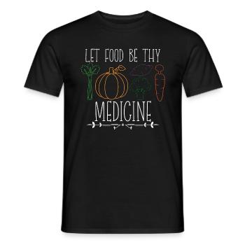 Chef végétalien Let Food Be Thy Plant Based Chefs végétaliens - T-shirt homme - noir - Devant - AI Model Male 178 light (178cm)