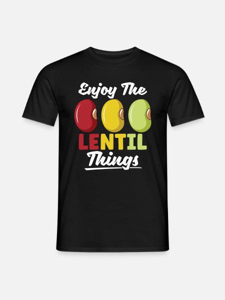 Vegan Chef Enjoy The Lentil Vegetarian Vegan Chefs - Men's T-Shirt - black
